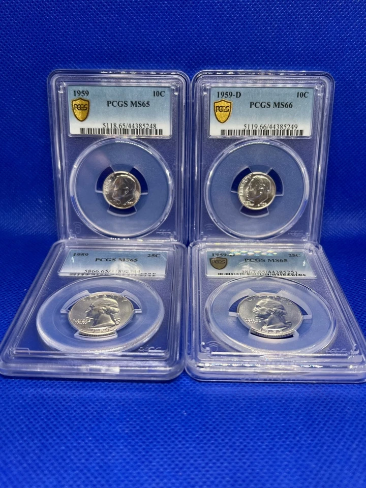 1959 Juego Como Nuevo PCGS Juego Completo MS64/65/66 Algunos RD Top 18 PCGS Conjunto Registro Foto 2 de 4