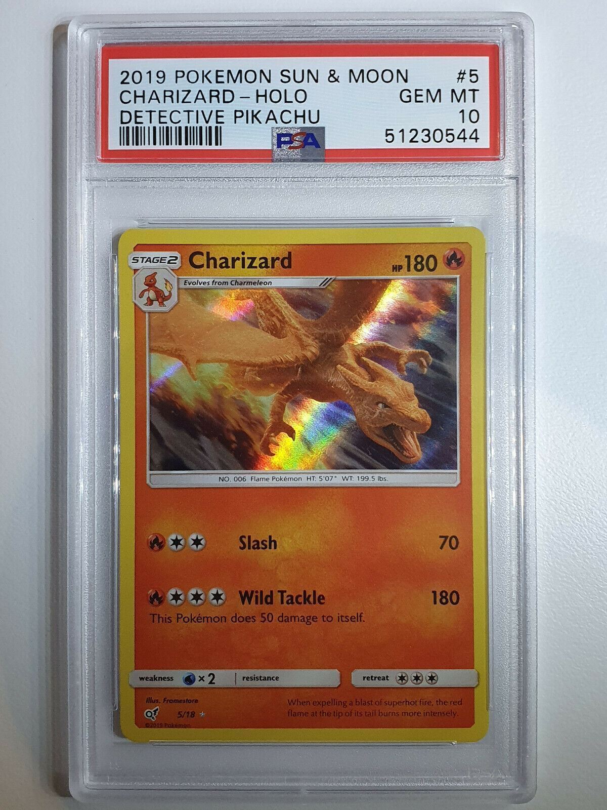 Detective Pikachu HOLO RARE 10/18 SM SHINY Pokemon Card TCG NM 2019