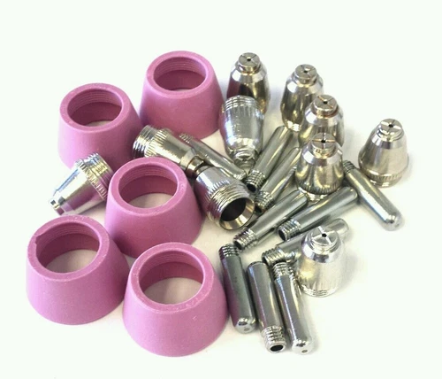 25pcs 2020 AG-60 SG-55 Taglierina al plasma Torcia Consumabili Punte Elettrodo Tazza Scudo - Foto 2 di 9