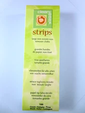 Clean+Easy Wax Removal Strips Large Non-Woven Cloths 100 Pack 3 in X 9 in New