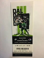 DALLAS STARS VS COLORADO AVALANCHE DECEMBER 28, 2019 TICKET STUB