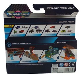 Micro Machines Micro City Chrome Chase Bus Utility Truck Set #0110 Series 2 New