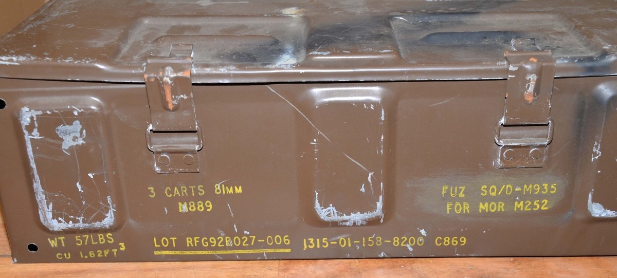 米軍 砲弾ケース 2連 CONT.Nº 373 MK I CHL 1993 米軍 砲弾ケース 2連