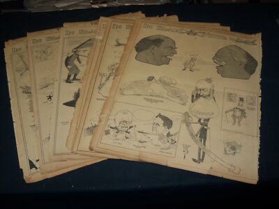 1908 BOSTON HERALD SUNDAY IN BLACK & WHITE SECTIONS LOT OF 7 - GOLDSMITH - UP 86