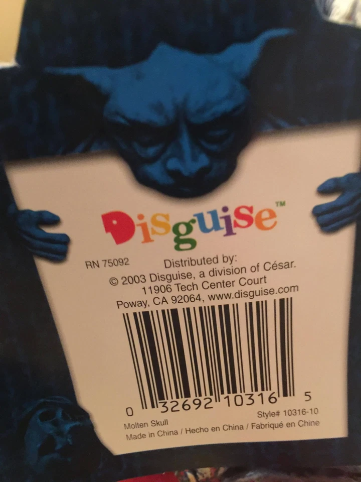 Máscara de Halloween Calavera Lave Fundida **NUEVA** por Disguise Foto 3 de 3