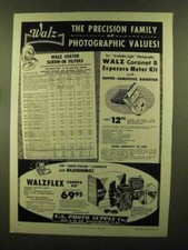 1956 Walz Ad - Filters, Coronet B Meter, Walzflex