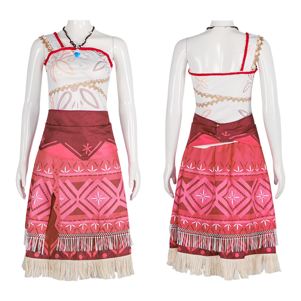 SAOLA Costume cosplay vestito principessa film Moana bambino adulto collana festa