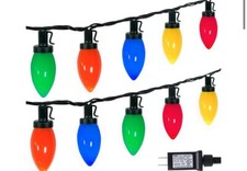 C9 Bulbs Christmas Lights, 33ft 50LEDs Outdoor Christmas String Lights, 5 Sets