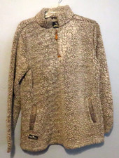 READ Simply Southern Womens XL 1/4 Zip Up Pullover Fuzzy Sweater Gray