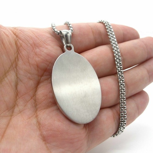 Stainless Steel Catholic Our Lady Of Guadalupe Gold Pendant Necklace Mary Maria - Picture 3 of 5