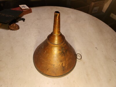 Antique Copper Funnel Gas Station Oil Change Teen's 1920's 1930's Unusual Form 