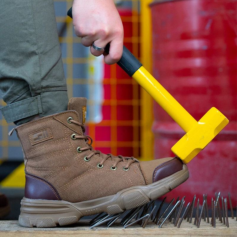 Construction work boots steel cheap toe