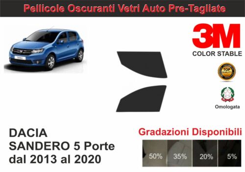 pellicola oscurante vetri pre-tagliata Dacia sandero 5p 2013-2020 anteriore - Foto 1 di 1