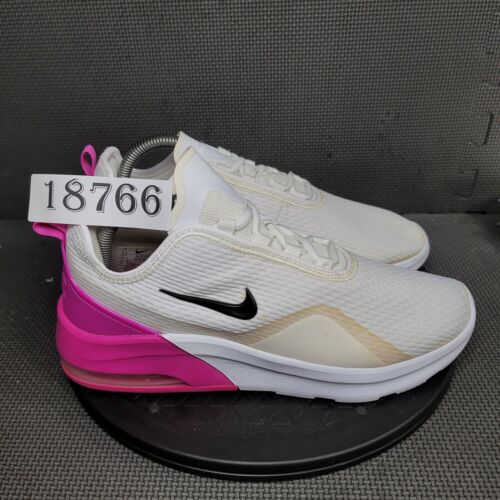 Nike Air Max Motion 2 Shoes Womens Sz 9.5 White Pink Athletic Trainers - Picture 1 of 8