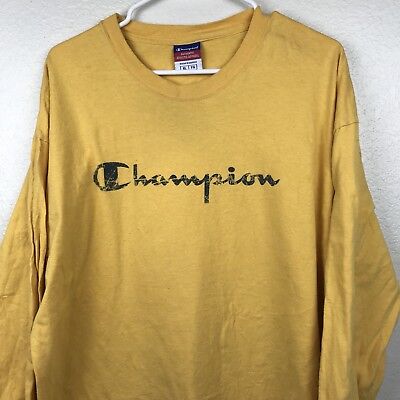 champion yellow long sleeve shirt