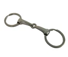 Beautiful Metal Keyring Bit Simply Broken Silver Tone