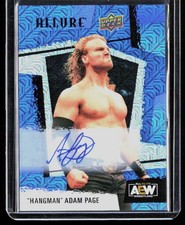 2022 Upper Deck Allure AEW #2 Hangman Adam Page Autographs Blue Line #/35