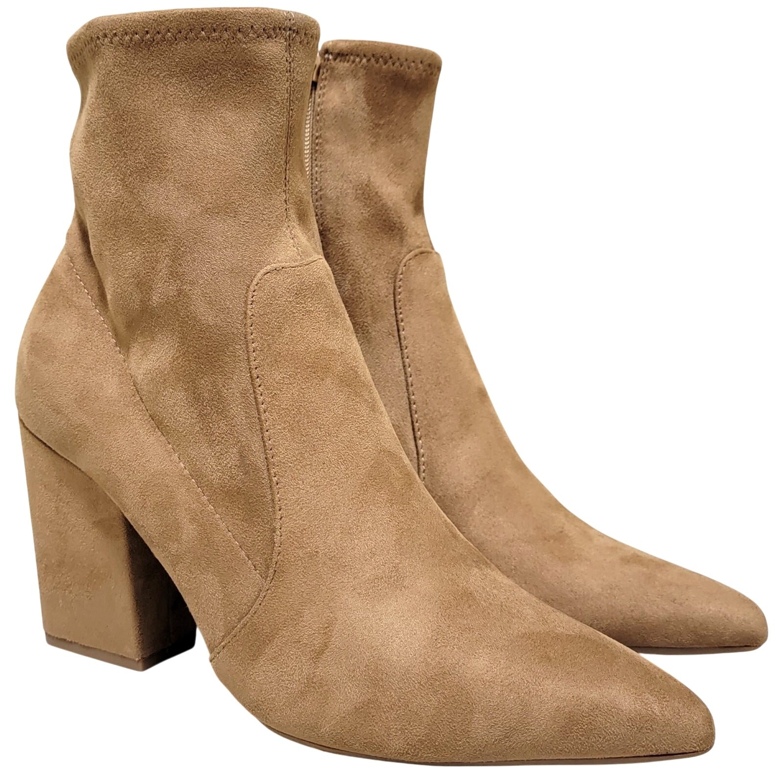 On 34th Mujeres Lydiaa Tacón Bloque Tobillo Calcetín Botines Talla US 9M Marrón Camel