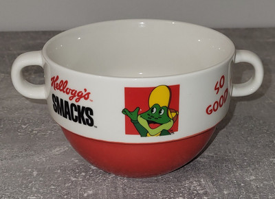 Grand Bol KELLOGG'S SMACKS SO GOOD! Keramik Neu Zwei Ohren 