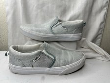 Vans Asher Glitter Slip-On Sneakers woman s size 6 party shoe