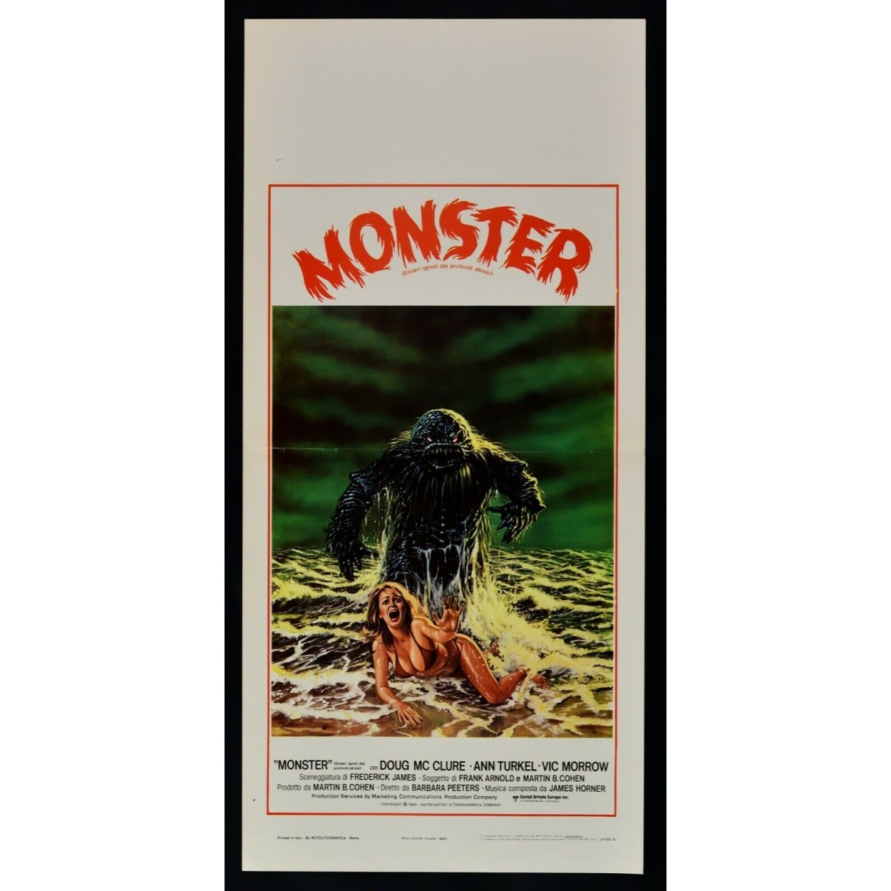 Locandina originale film Monster (1980) - Regia di Barbara Peters