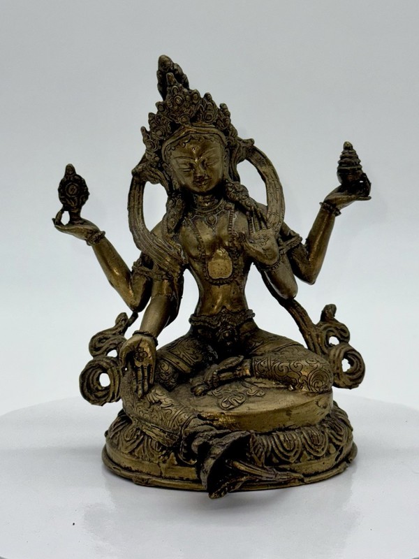 Antique Lakshmi Goddess Statue Tibetan Nepal