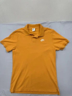 Polo homme Nike taille S manches courtes orange en coton col boutonné - Photo 1/4