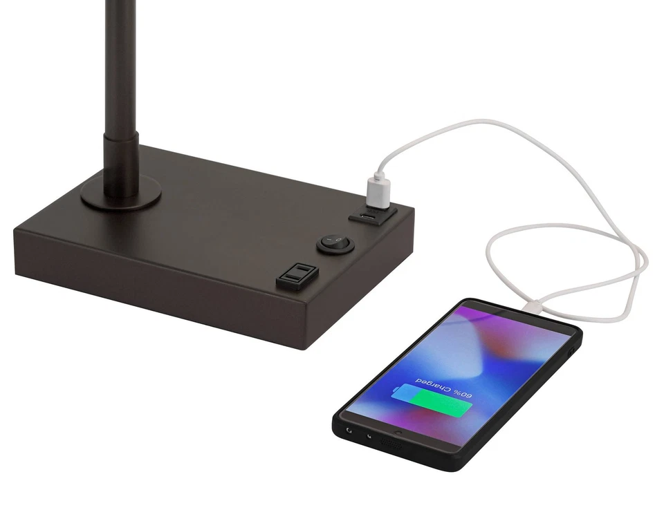 360 Lighting Harris 25 1/2" USB and Outlet Modern Pharmacy Desk Lamp - Image 3 of 4