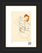 Egon Schiele,  Lithograph,  Blond in Underwear,  Numbered, Certificate