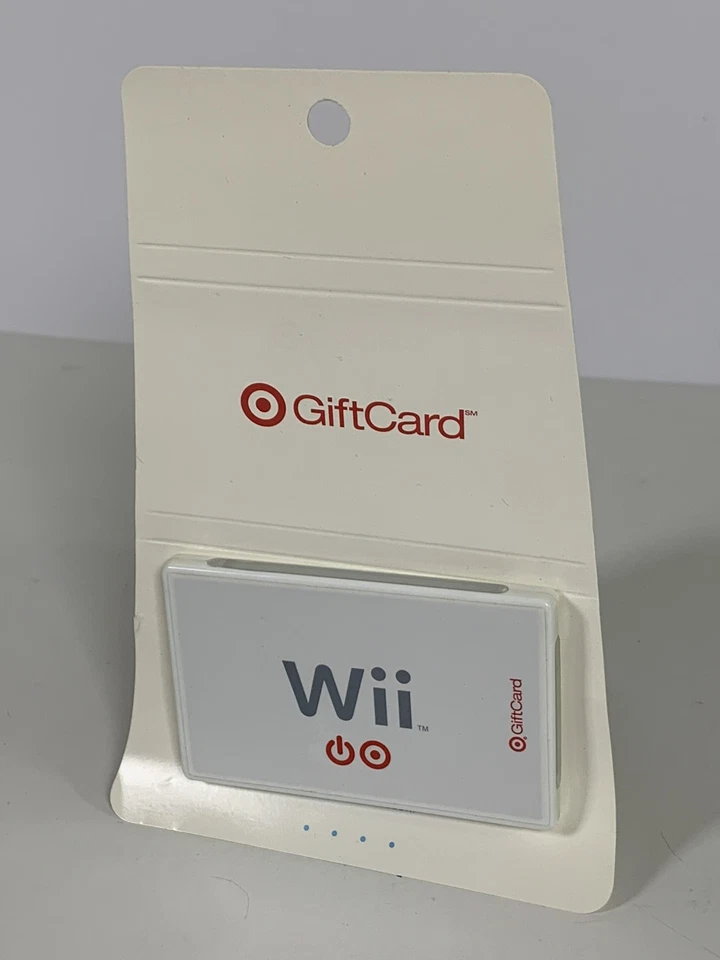 2006 Target Gift Card $0 - Nintendo Wii - Battery Operated Lights Up Blue Carded - Image 3 of 4