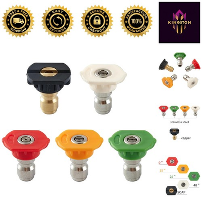#ad Quick Connect 5 Nozzle Tips Set for Pressure Washers – Efficient Cleaning Tool $11.99