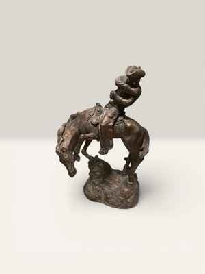 【値下げしました】Austin Prod Inc 1977 カウボーイ オブジェ AUSTIN PRODUCTIONS 1970s Sculpture Bronze Tone Vintage Cowboy on
