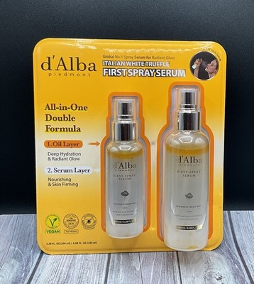 D'ALBA PIEDMONT Italian White Truffle First Spray Serum6.08oz & 3.38oz 2028 EXP