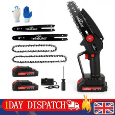 4000W 6+8inch Cordless Electric Chainsaw Brushless Wood Cutter Saw For Makita