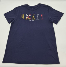 Disney Mickey Mouse Men  s Size Medium Blue Short Sleeve T-Shirt