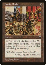 Snake Basket Visions HEAVILY PLD Artifact Rare MAGIC THE GATHERING CARD ABUGames
