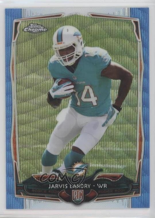 2014 Topps Chrome Blue Wave Refractor Jarvis Landry #177 h8k