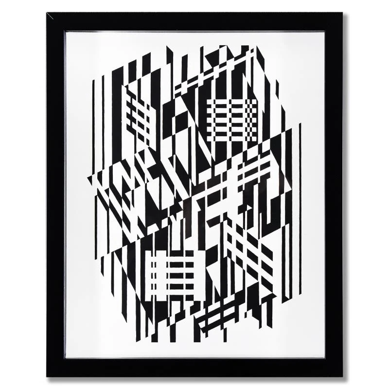 Victor Vasarely Tilla Calcis Et Afa Lineaires (Triptychon) Gerahmt Aufdrücke - Bild 3 von 3