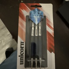 NEW Unicorn Steel 250 Black Plated Dart Set - 20 Grams - with Wallet - 3 Darts