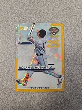 2025 Prospect Edition Holo Prospect Ticket Gold Ice 04/10 #119 Nolan Schubart