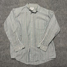 Vintage 70S 80s Arrow Dover Mens Shirt Size 16 32/33 Grey Striped Made In USA
