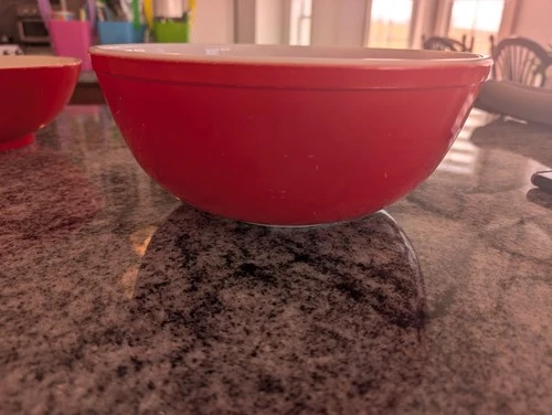 Vintage 1940s-1950s Pyrex Primary Colors Red Nesting Bowl