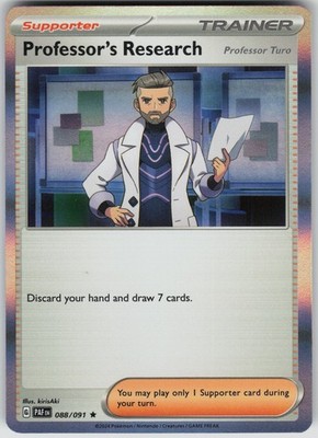 Professor's Research - 088/091 Holo Rare SV: Paldean Fates NM