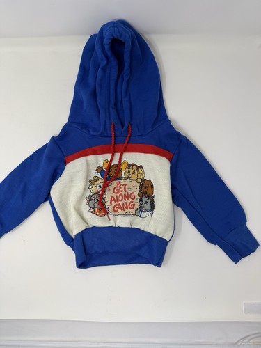 vintage 80s GET ALONG GANG Hooded Sweatshirt American Greeting Cards. 6 Months