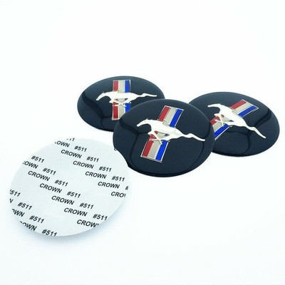 4 Stücke 65mm für Ford Mustang Logo Radkappen Aufkleber Nabendeckel Emblem NEU