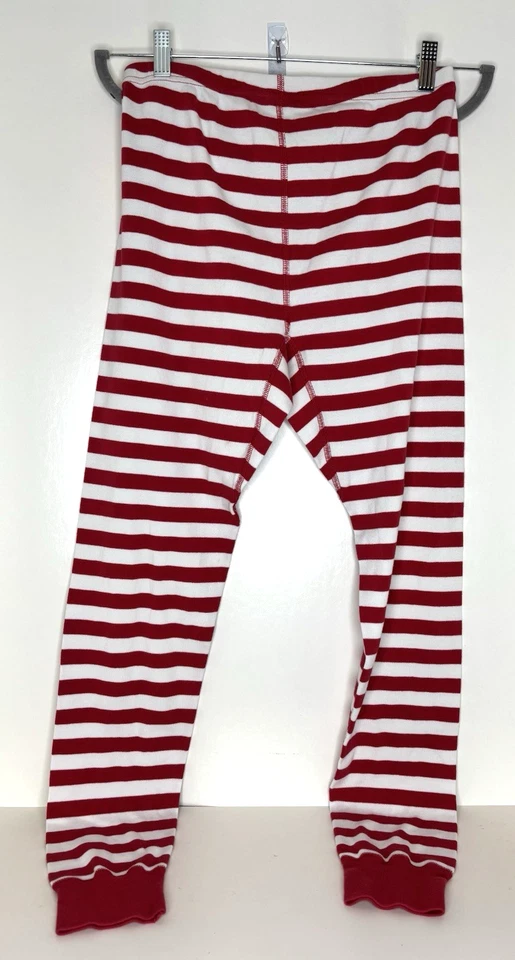 Hanna Andersson Adult Large L Pajamas Long Johns Pants Christmas Red Stripes - Image 2 of 3
