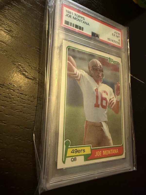 1981 TOPPS #216 JOE MONTANA RC San Francisco 49ERS HOF PSA 6 Rookie Rare 🔥