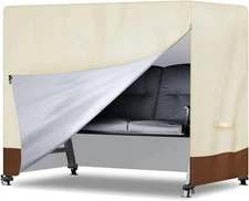 Outdoor Swing Cover, Cover 3 Seater Waterproof, 87x49x 67 Beige 