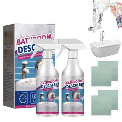 2PCS Stubborn Stains Cleaner, Bathroom Descaler Cleaner, Bathroom Foam Cleane...
