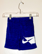NWT Nike Dry Little Boys Game Royal Heather Blue Logo Sport Shorts sz 4